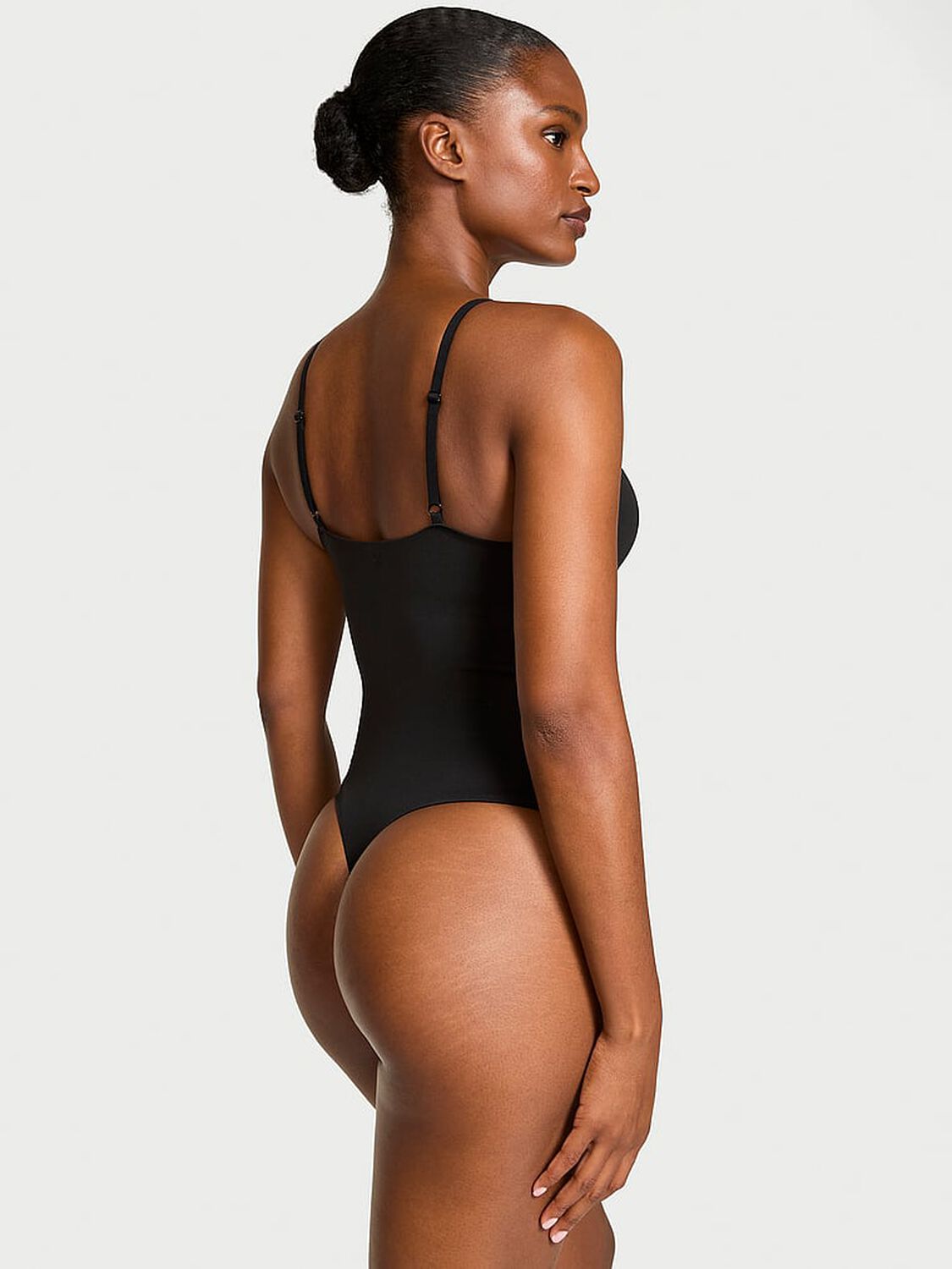 vs Victoria's Secret Luxe Contour Push-Up Bodysuit Black 2 of 3 