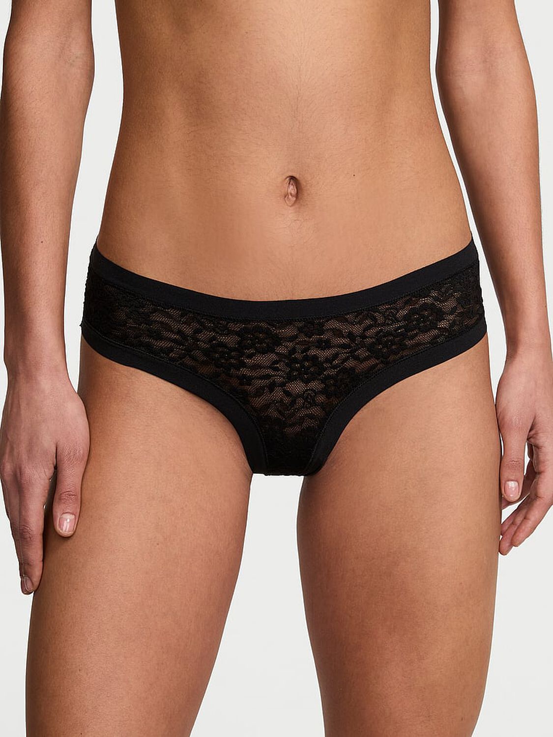 vs No-Show No-Show Lace Cheeky Panty Black 1 of 3 