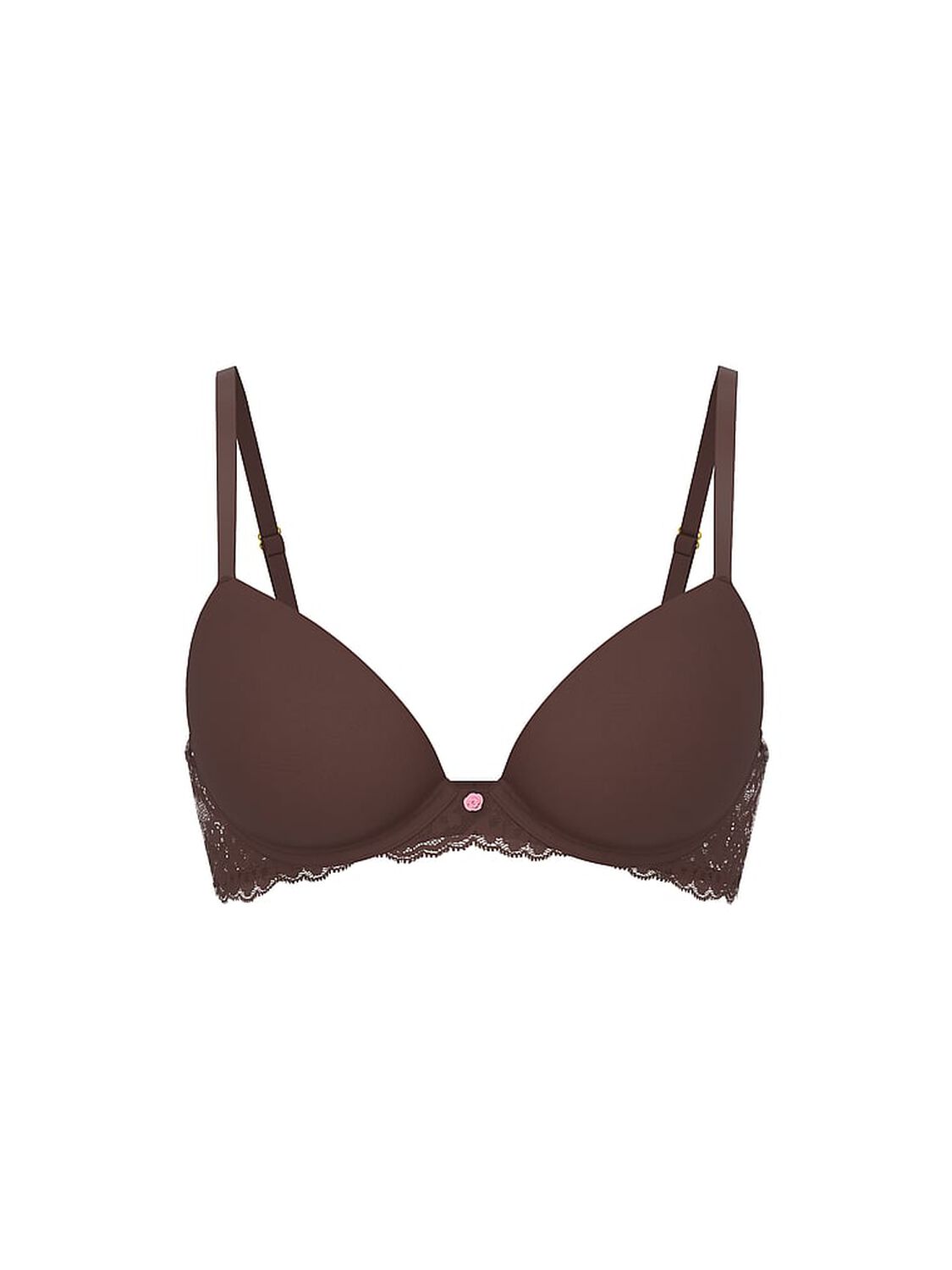 vs Dream Angels Smooth & Lace Push-Up Bra Ganache 3 of 3 
