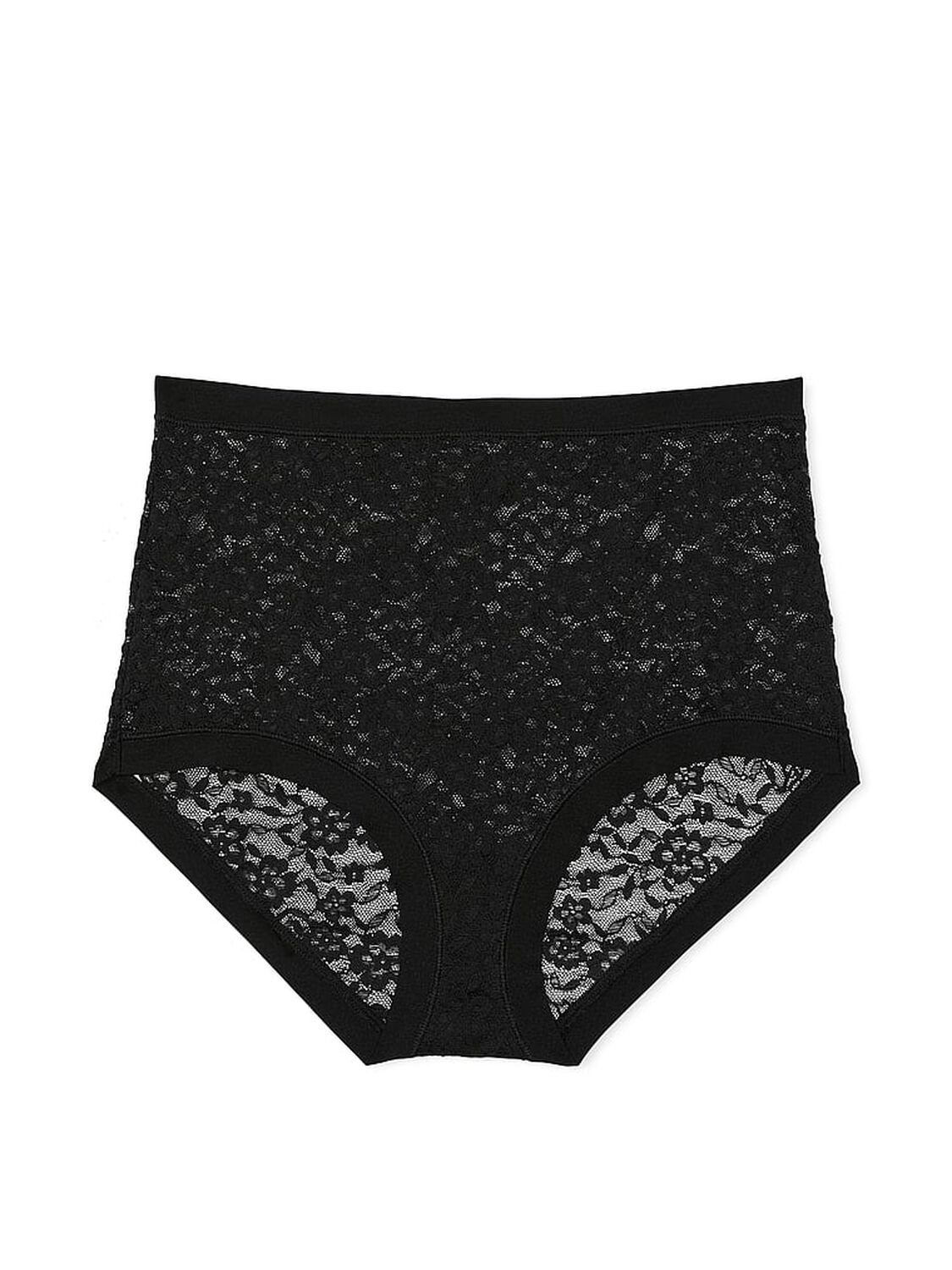 vs No-Show No-Show Lace High-Waist Brief Panty Black 3 of 3 