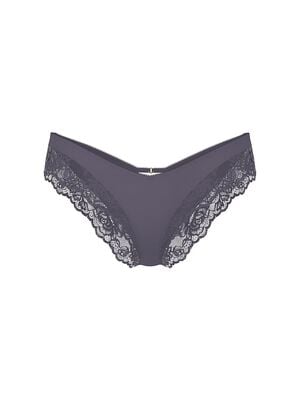 Rose Lace-Trim High-Leg Cheeky Panty