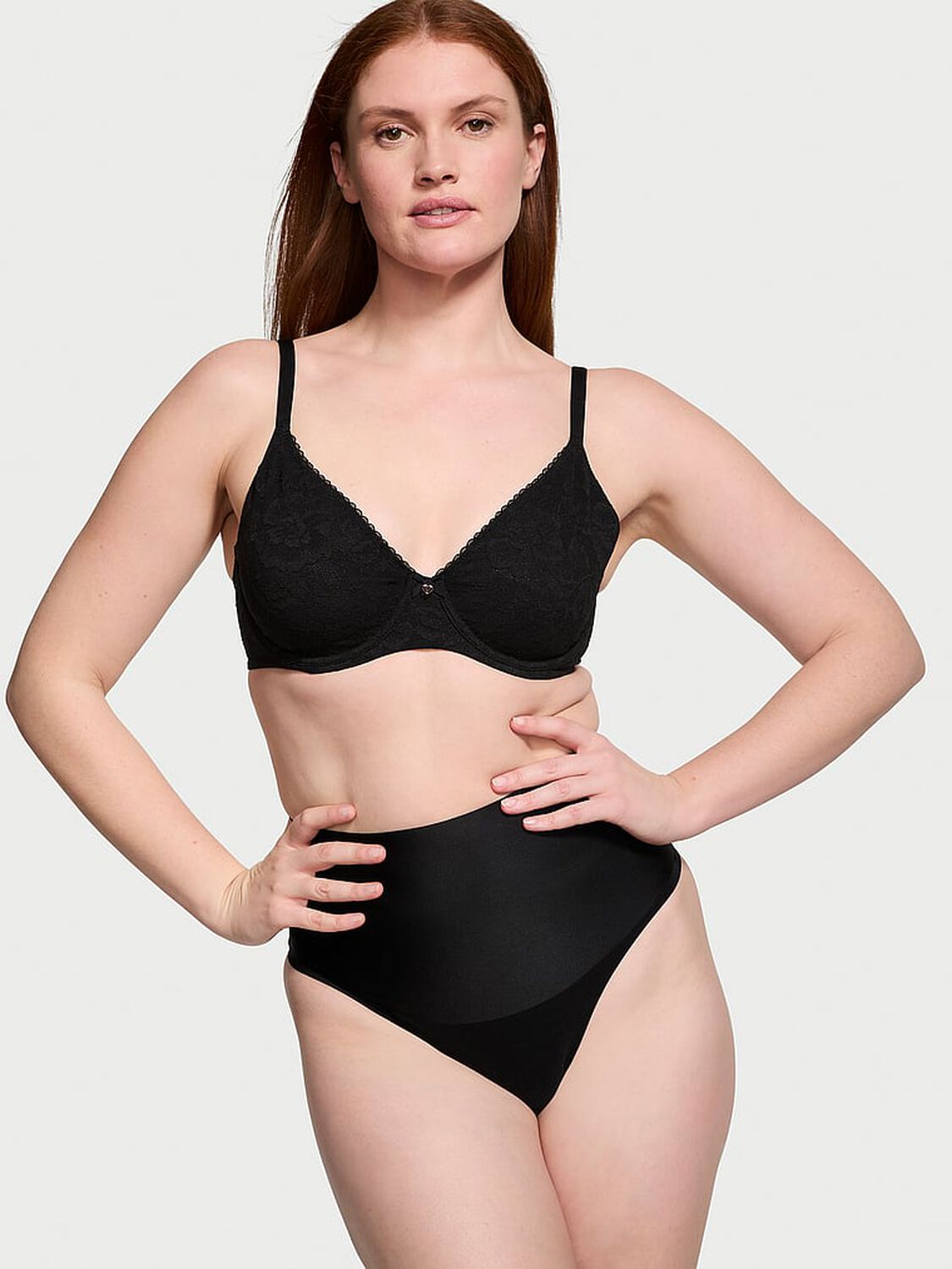 vs Body By Victoria Smoothing Shimmer Thong Panty Black 4 of 4 