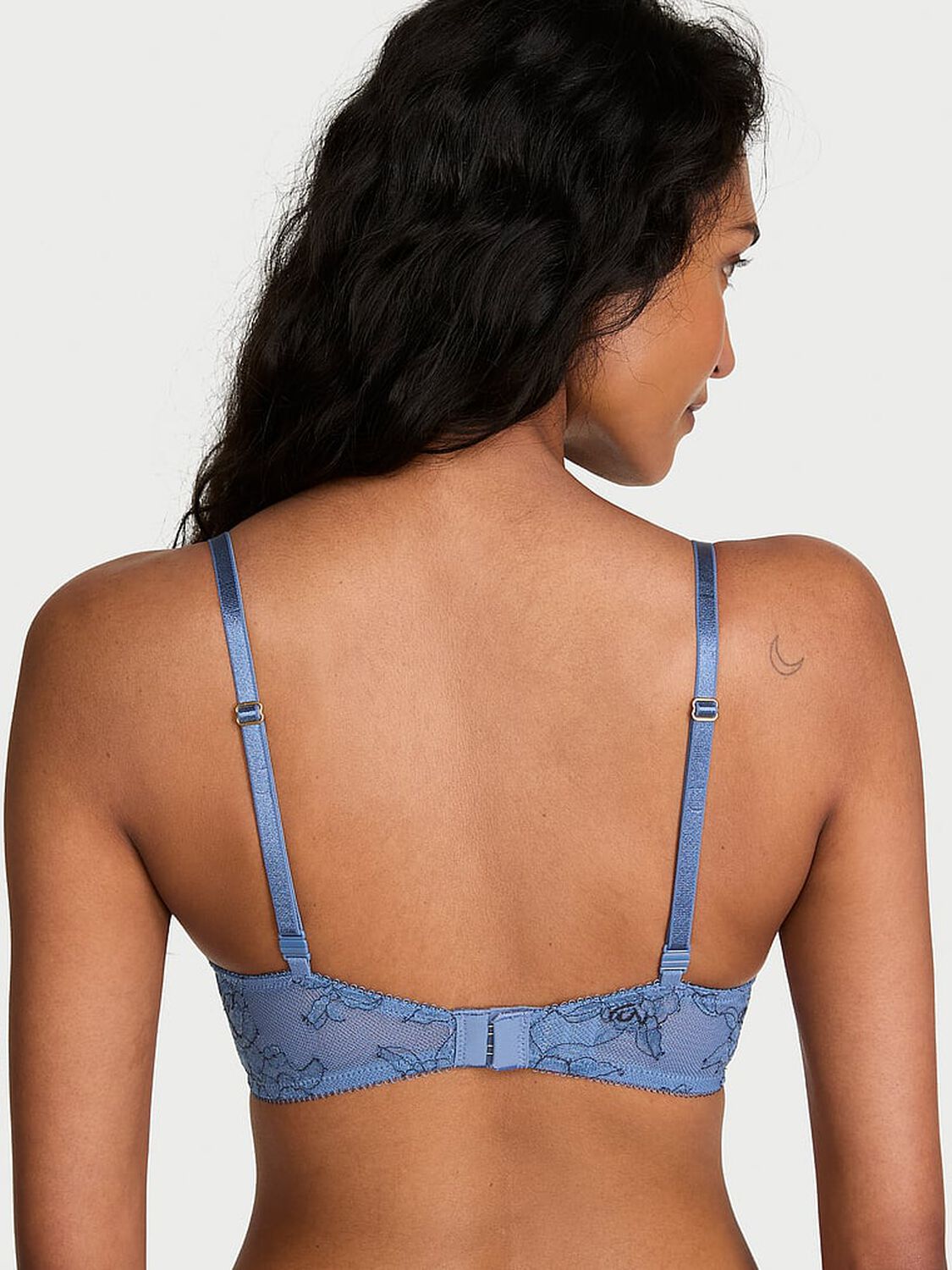 vs Very Sexy Denim Rose Lace Push-Up Bra Denim Blue 2 of 4 