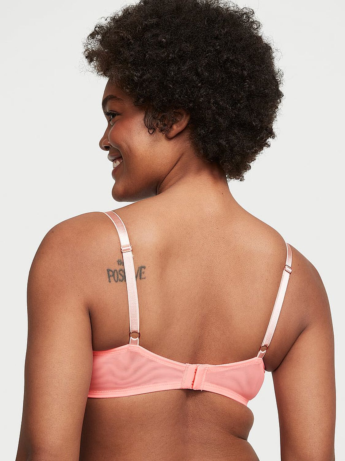 vs Dream Angels Lace Lightly Lined Demi Bra Neon Nectar 2 of 4 