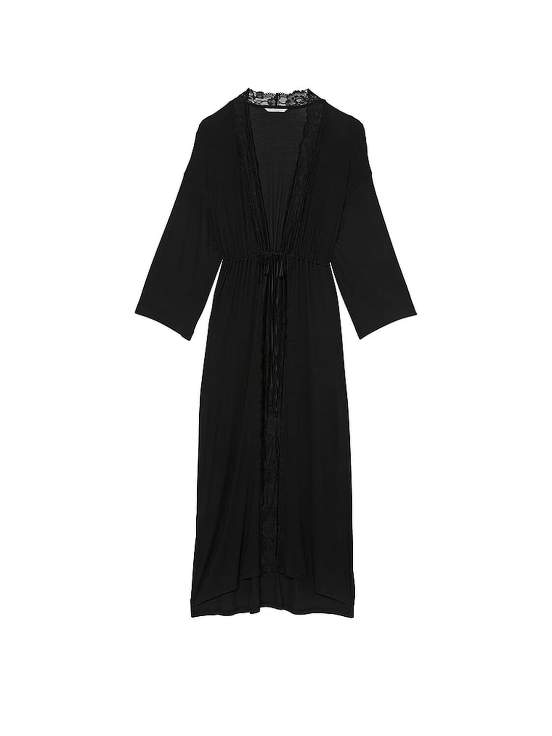 vs Victoria's Secret Modal Soft Long Robe Black 3 of 3 
