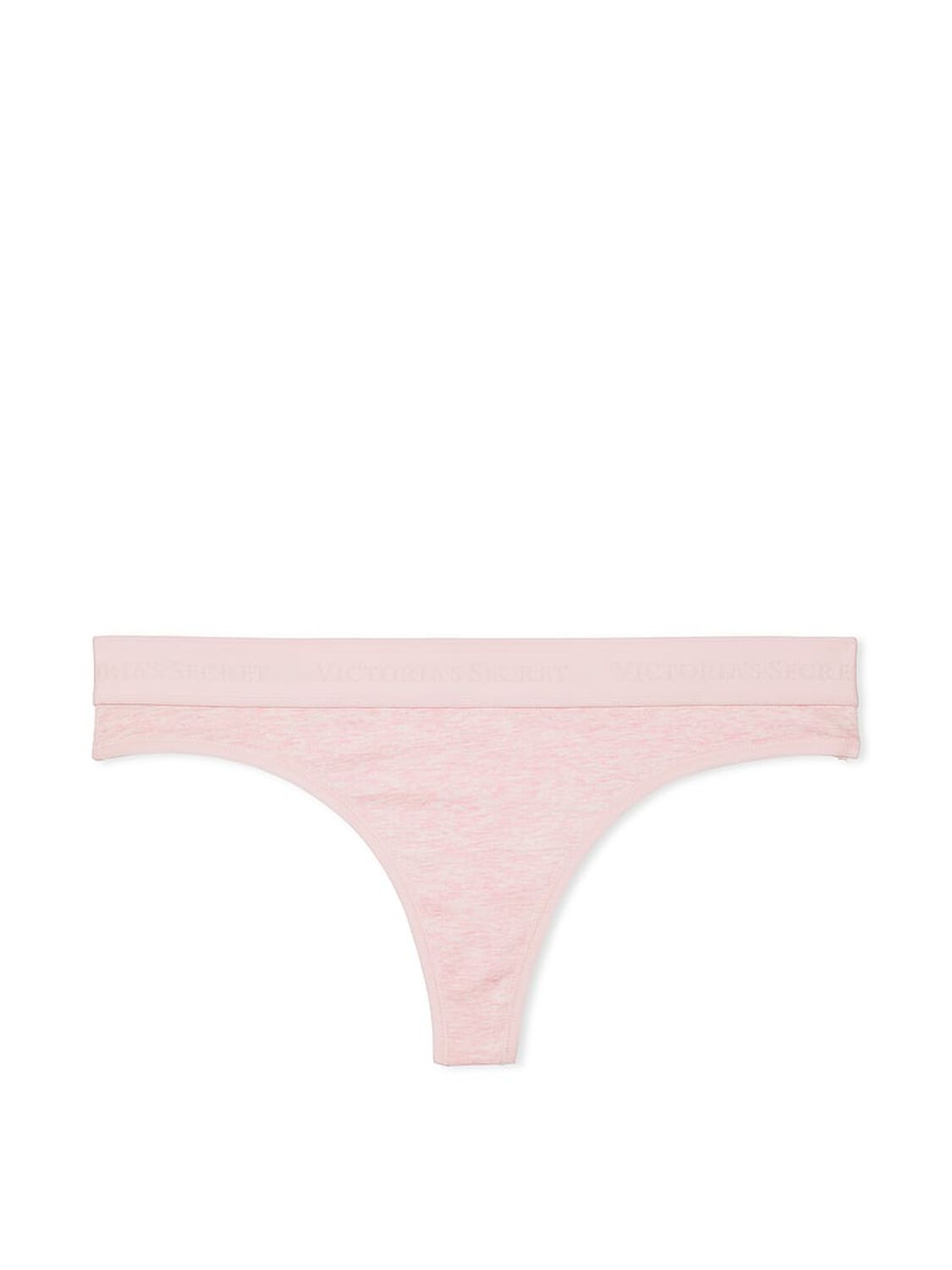 vs Cotton Logo Cotton Thong Panty Heather Pink Petal 3 of 3 