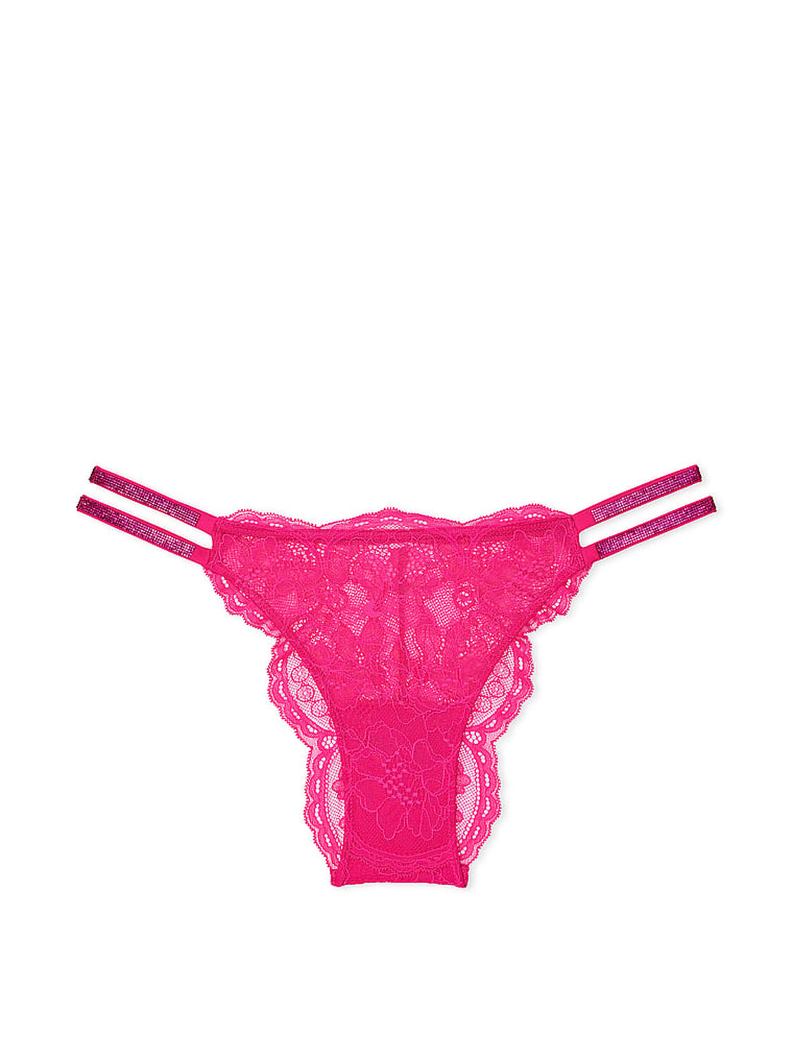 vs Very Sexy Double Shine Strap Lace Brazilian Panty 3 of 3 
