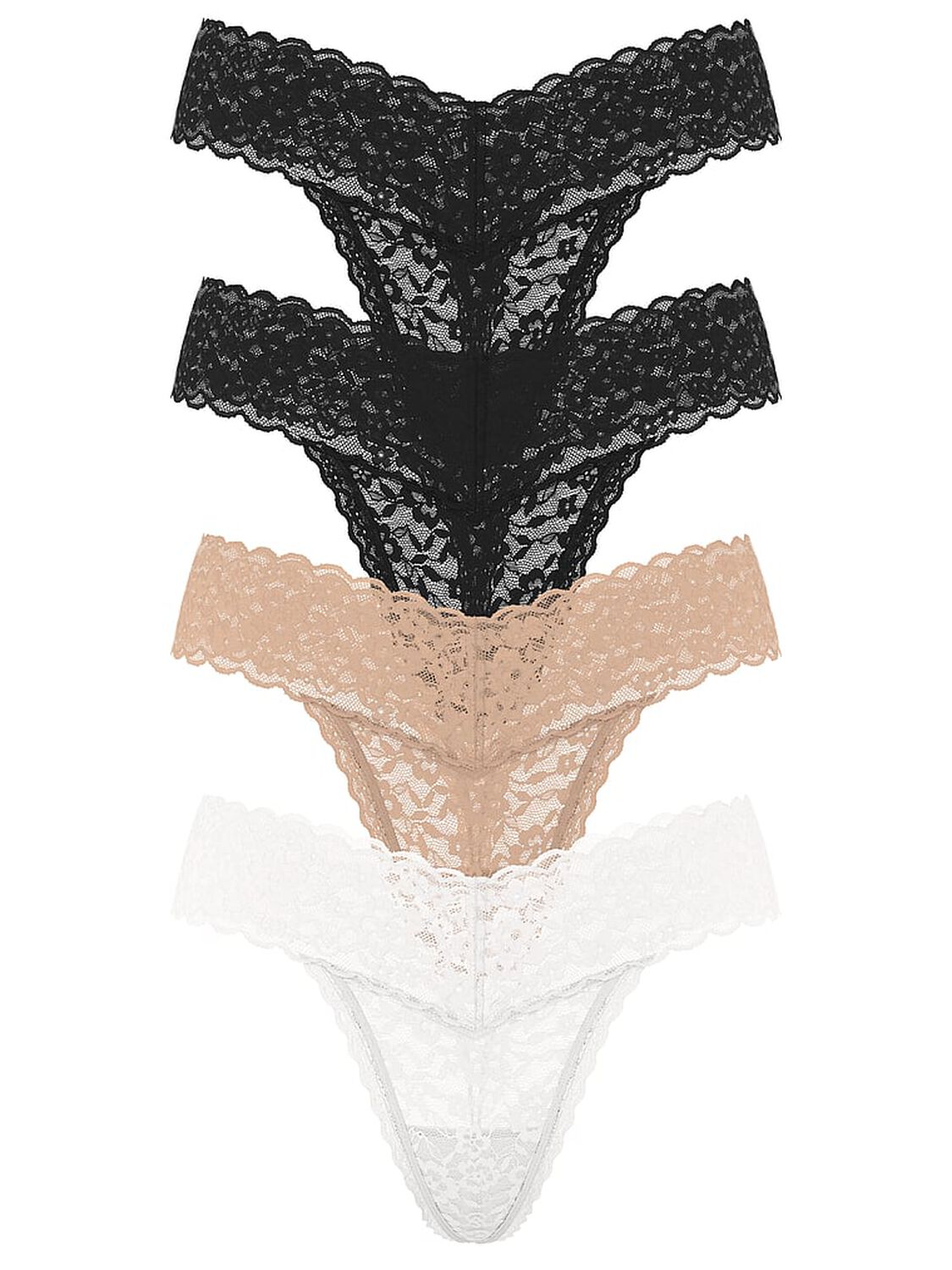 vs Victoria's Secret 4-Pack Lacie Thong Panties Multicolored 1 of 2 