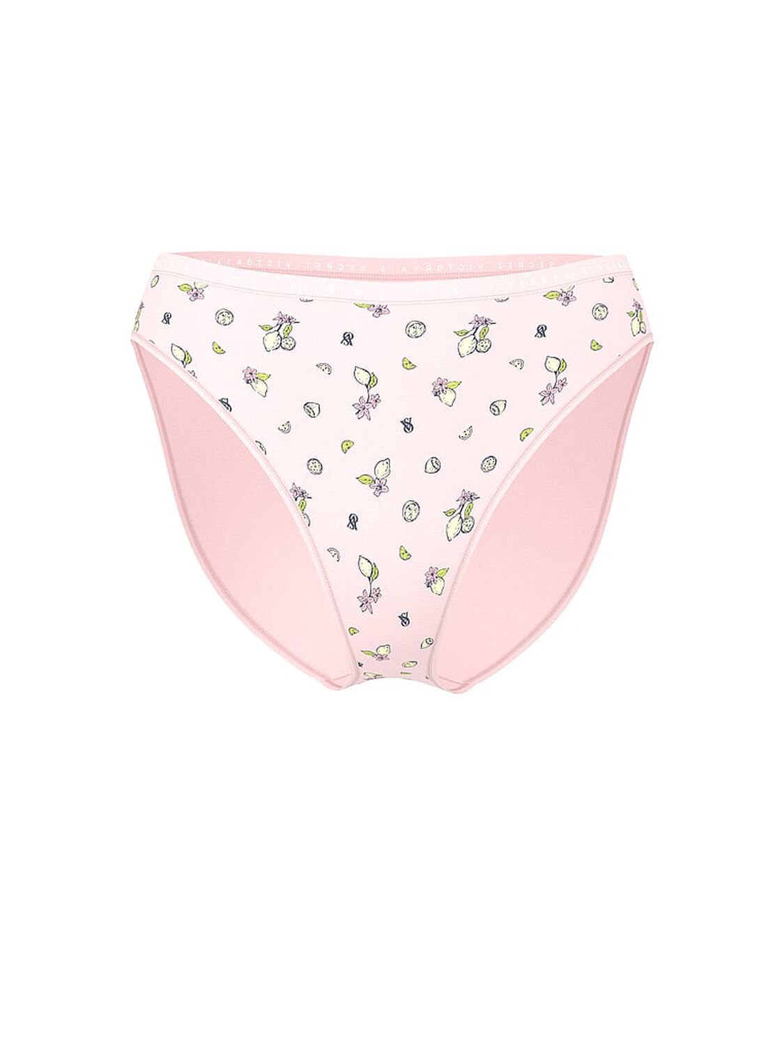 vs Victoria's Secret Stretch Cotton High-Leg Brief Panty Bermuda Pink Lemons 3 of 3 