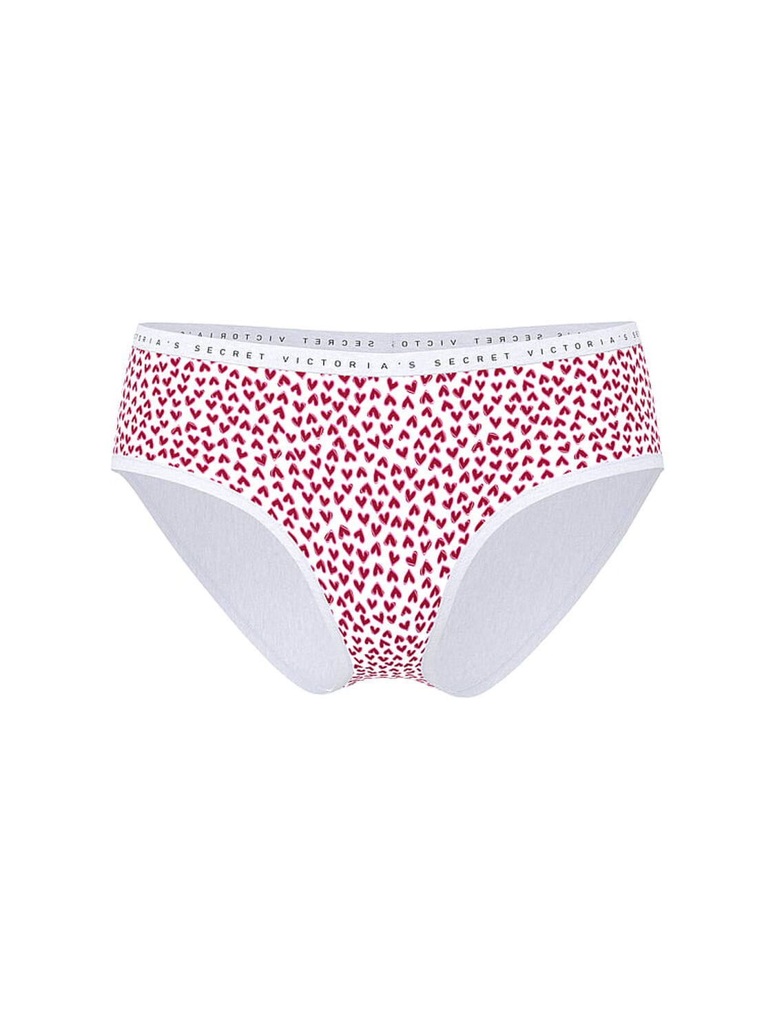 vs Victoria's Secret Stretch Cotton Hiphugger Panty White Ditsy Hearts 3 of 3 