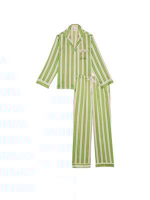 Glazed Satin Long Pajama Set