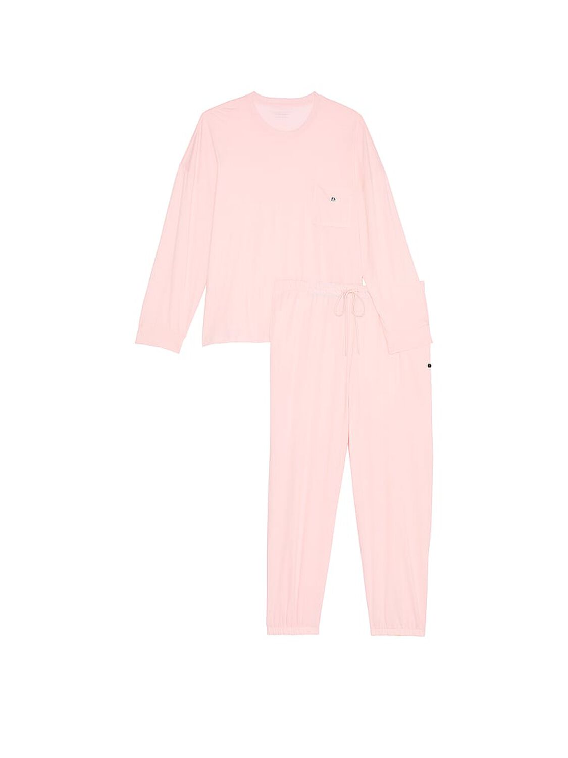 vs Victoria's Secret 100% Cotton Long Pajama Set Angel Pink 3 of 3 