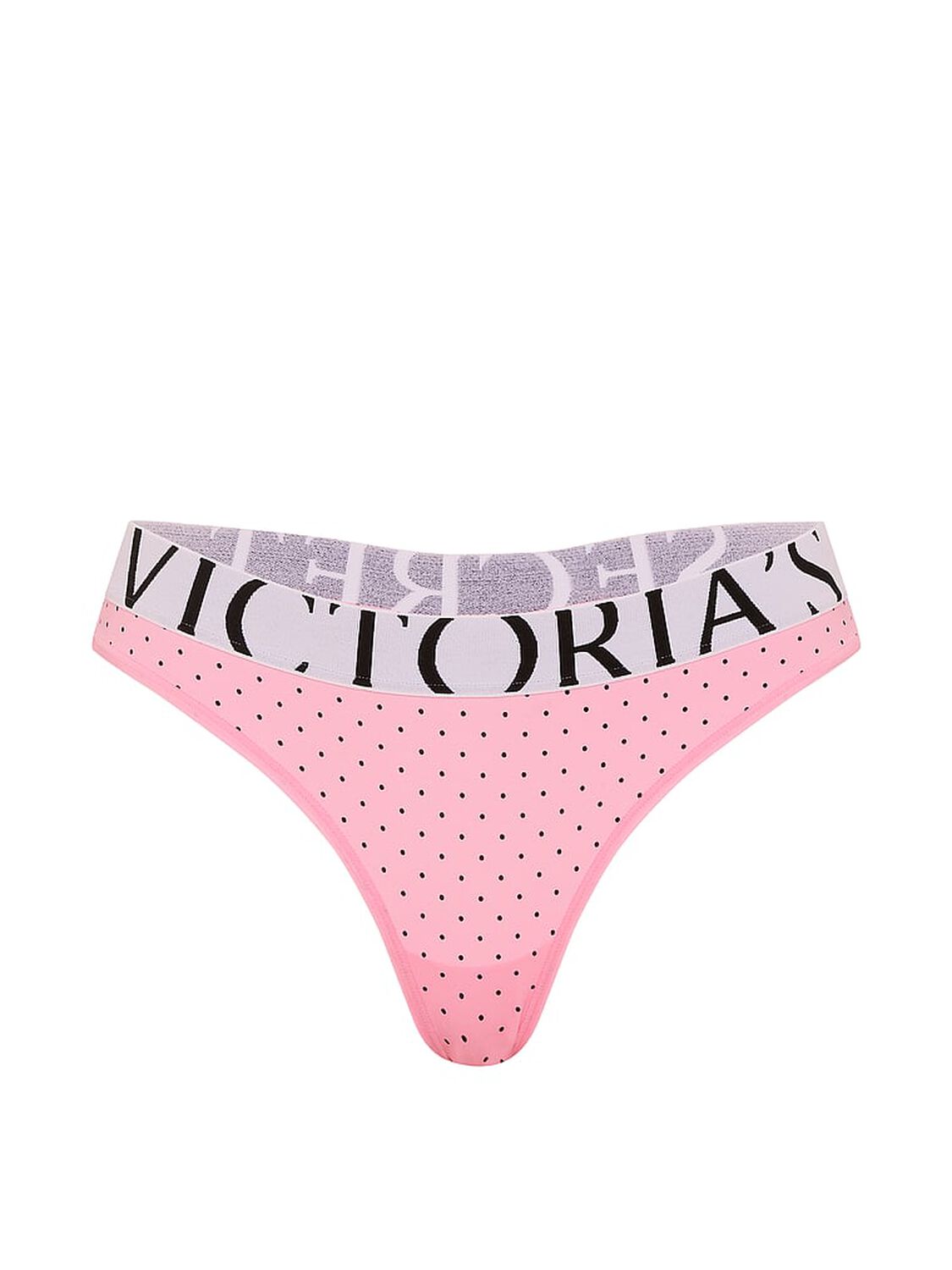 vs Cotton Cool Thong Panty Victoria Pink Pin Dots 3 of 3 