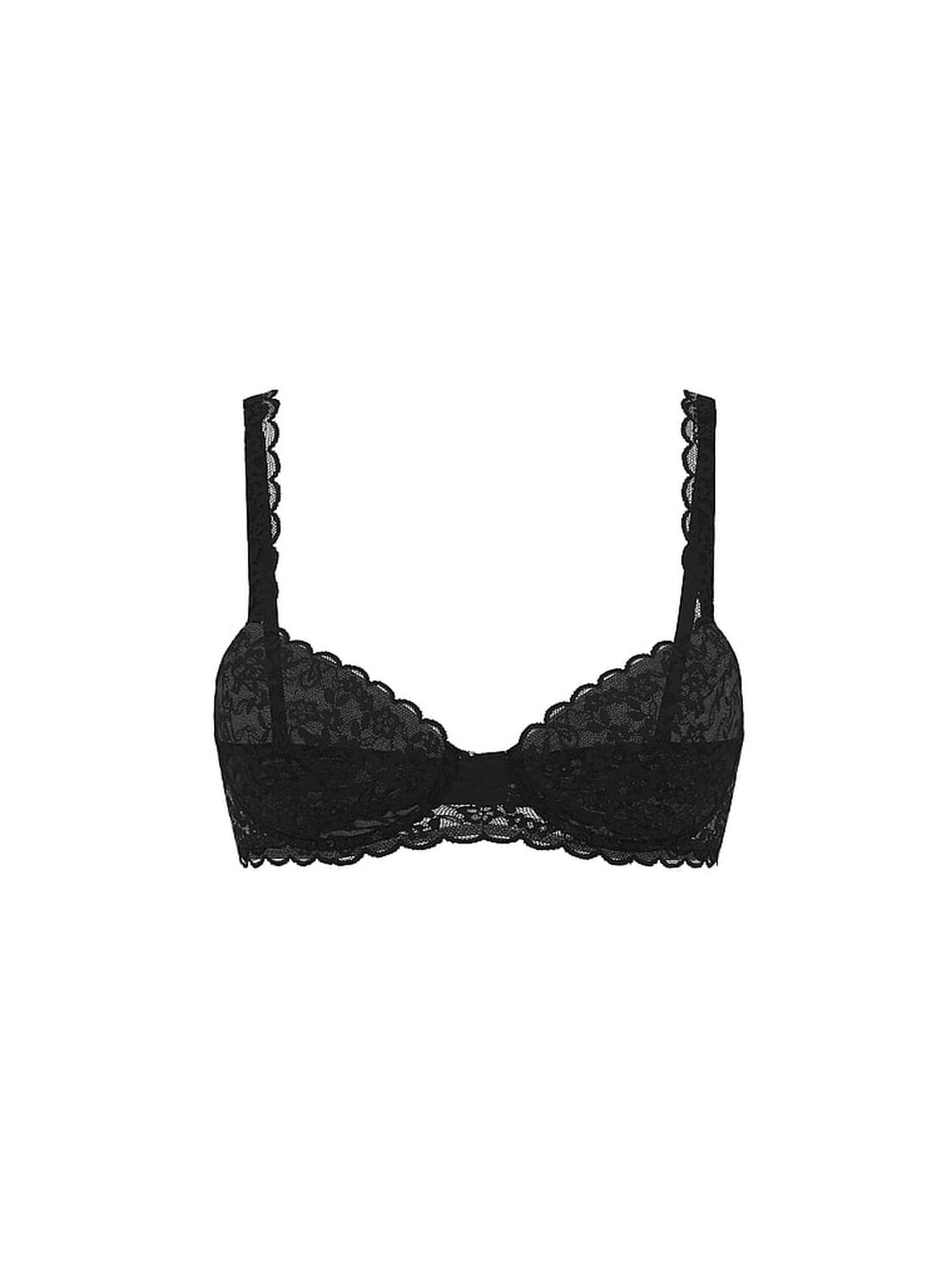 vs Victoria's Secret Lacie Unlined Balconette Bra Black 3 of 3 