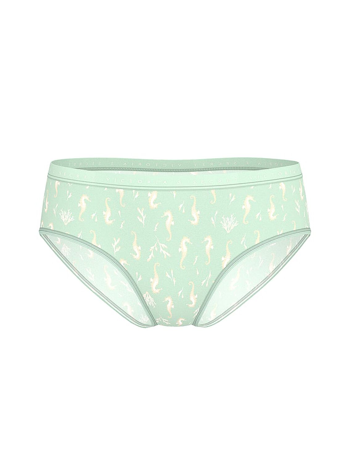 vs Victoria's Secret Stretch Cotton Hiphugger Panty Pretty Mint Seahorses 3 of 3 