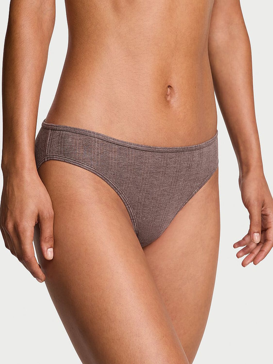 vs Victoria's Secret Ultra-Fine Modal Bikini Panty Heather Cocoa Blush 1 of 3 