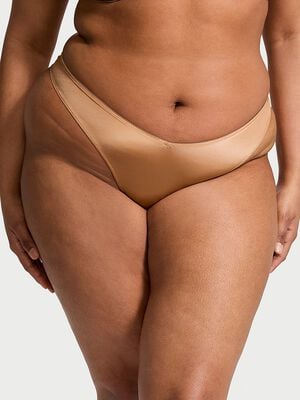 Smooth Strappy-Back High-Leg Thong Panty