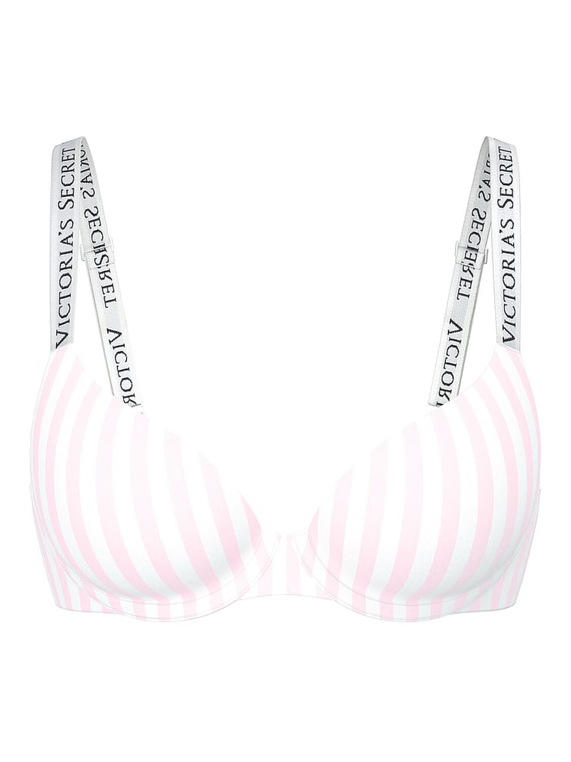 vs The T-Shirt Push-Up Perfect Shape Bra Pink Stripes 3 of 3 