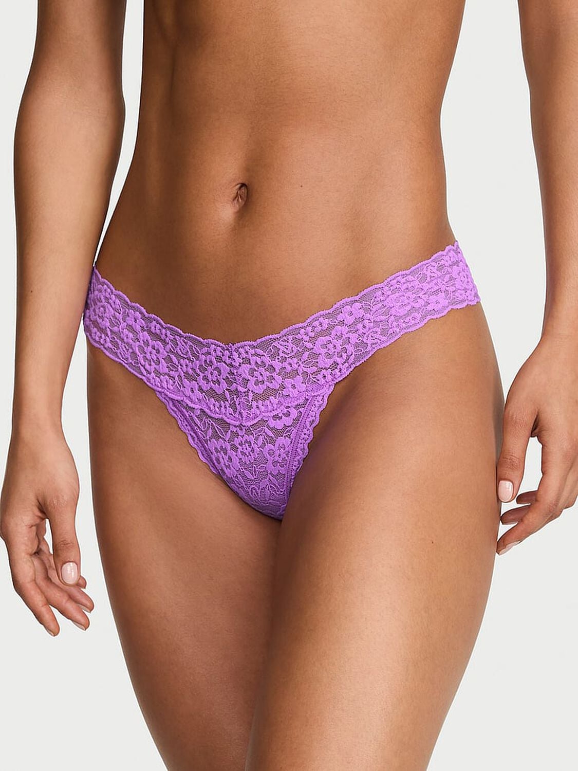 vs The Lacie Lace Thong Panty Ultra Violet 1 of 3 
