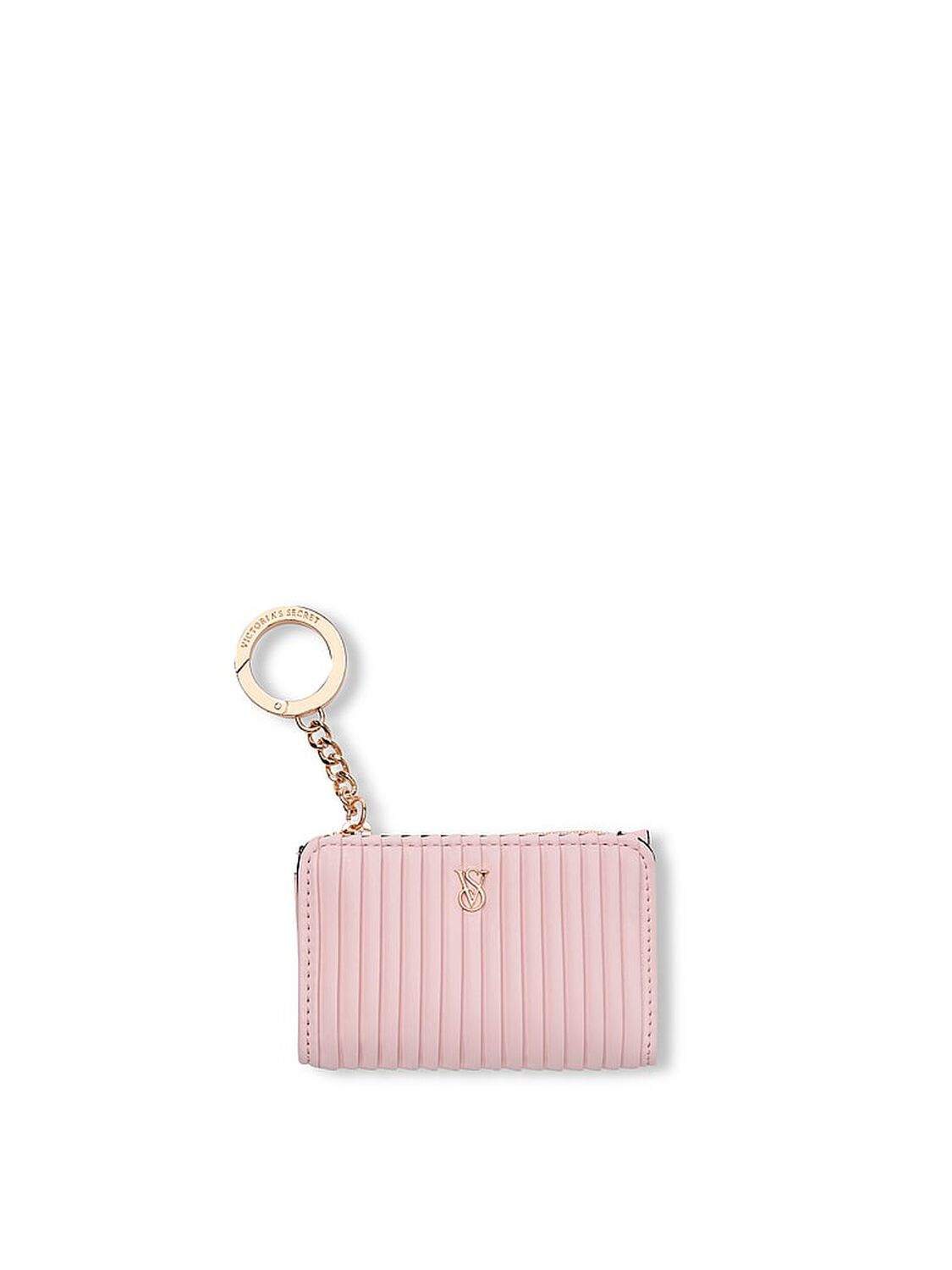 vs Victoria's Secret Foldover Card Case Keychain Chalk Rose 1 of 3 