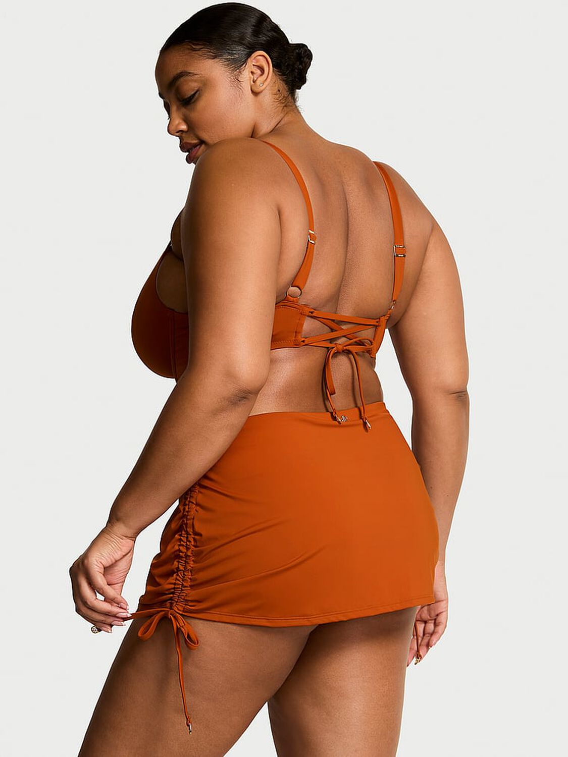 vs Victoria's Secret Swim Essential Full-Coverage Bikini Top Apple Cinnamon 2 of 3 