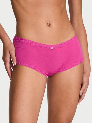 Cotton Lace-Trim Boyshort Panty