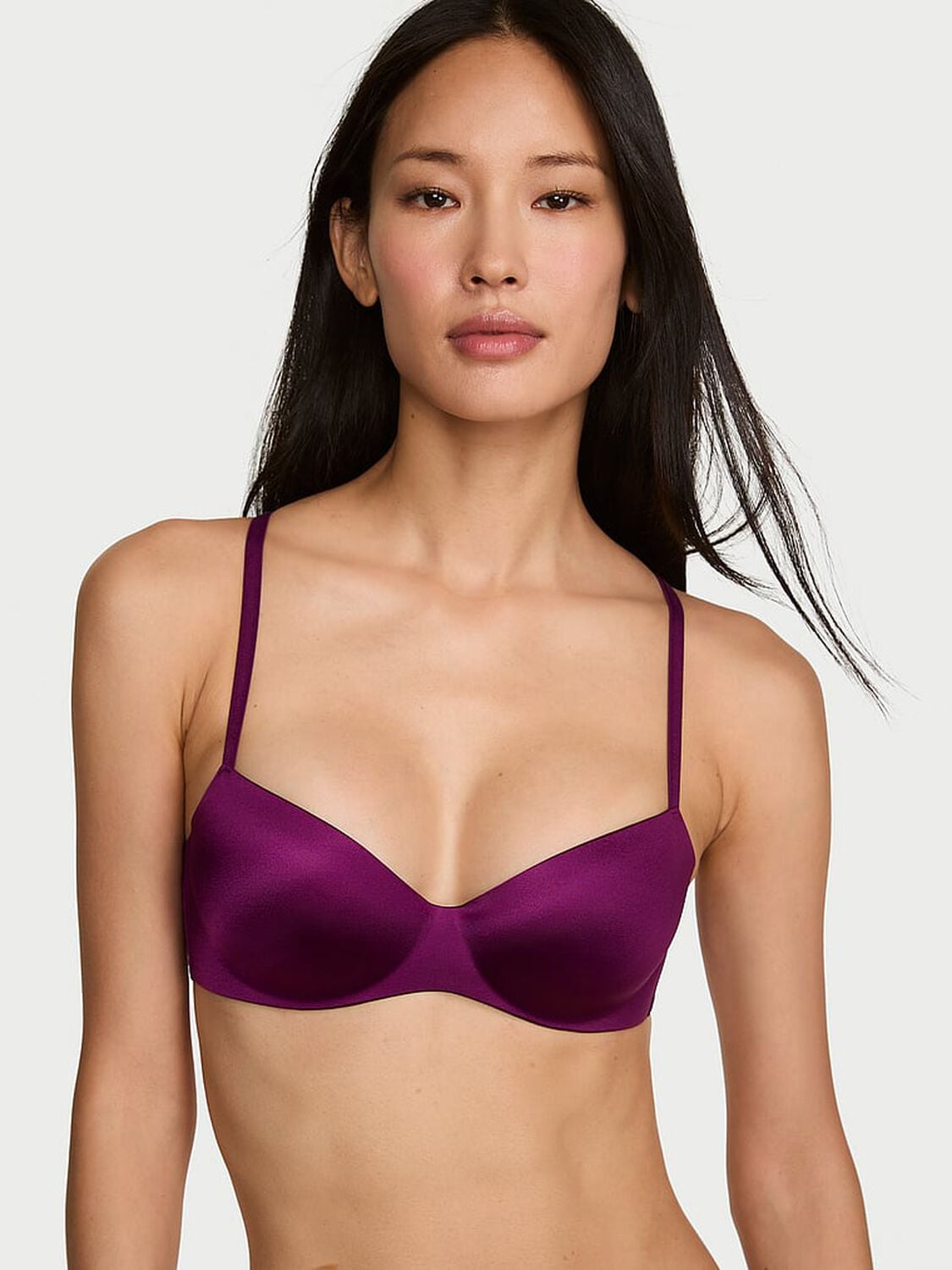 vs Body By Victoria FlexFactor High-Shine Lightly Lined Balconette Bra Rhubarb 1 of 2 