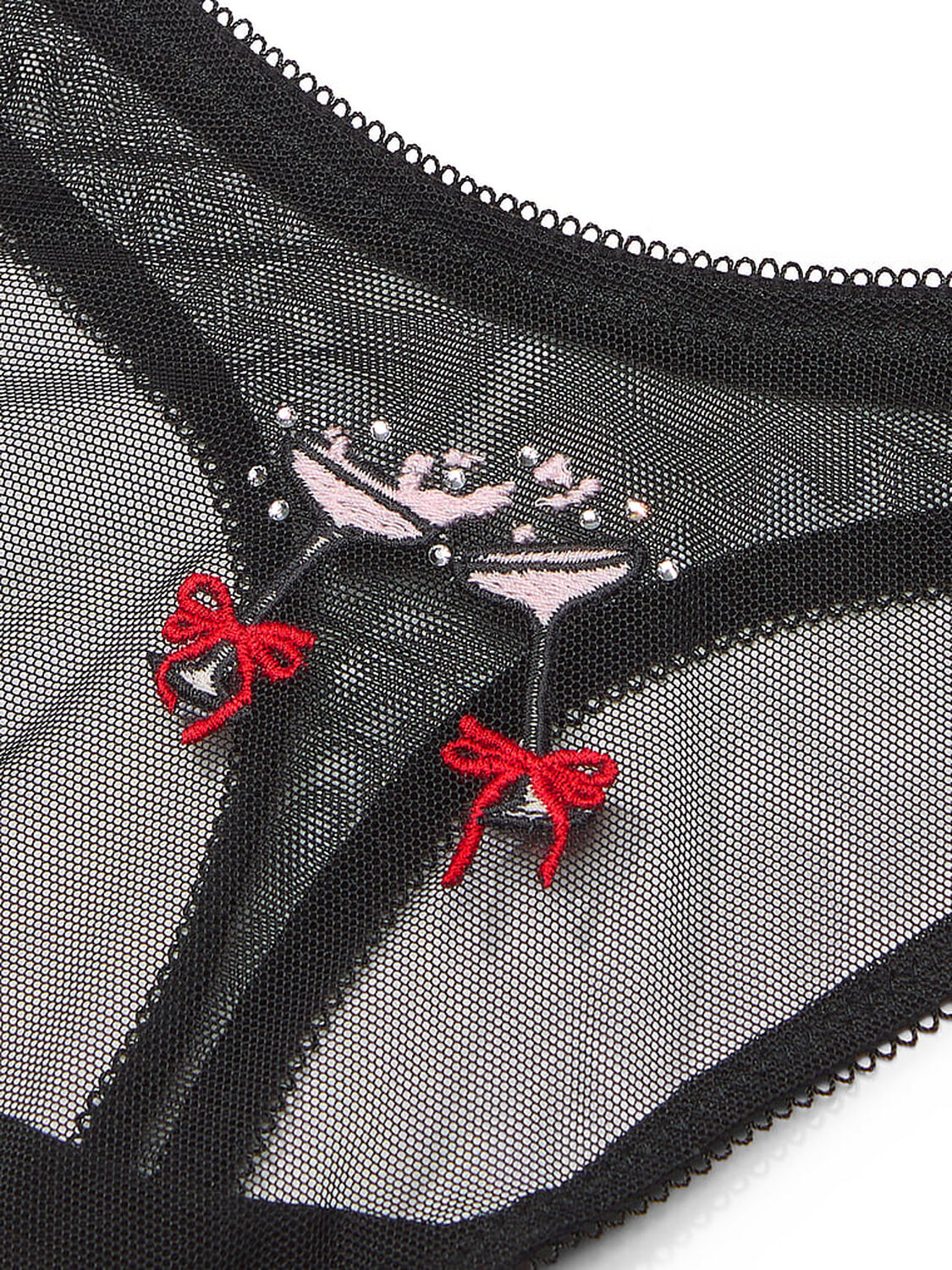 vs Very Sexy Flirty Mesh Thong Panty Black 2 of 2 