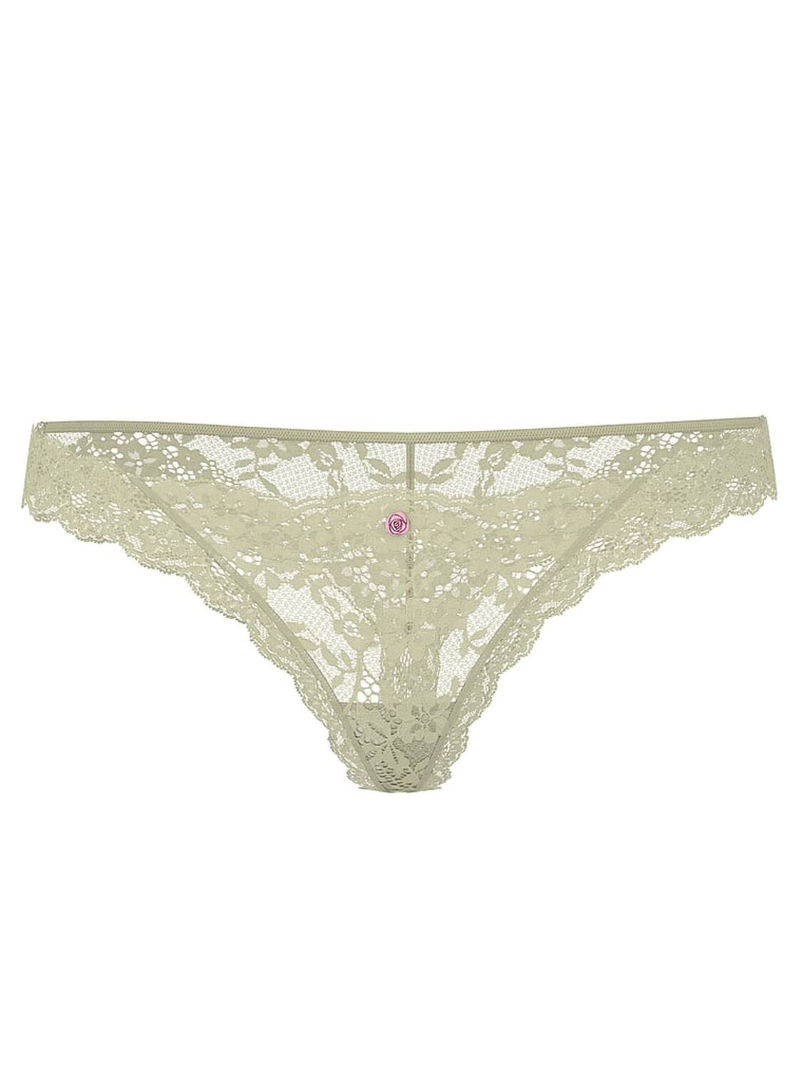 vs Dream Angels Lace Thong Panty Desert Sage 3 of 3 
