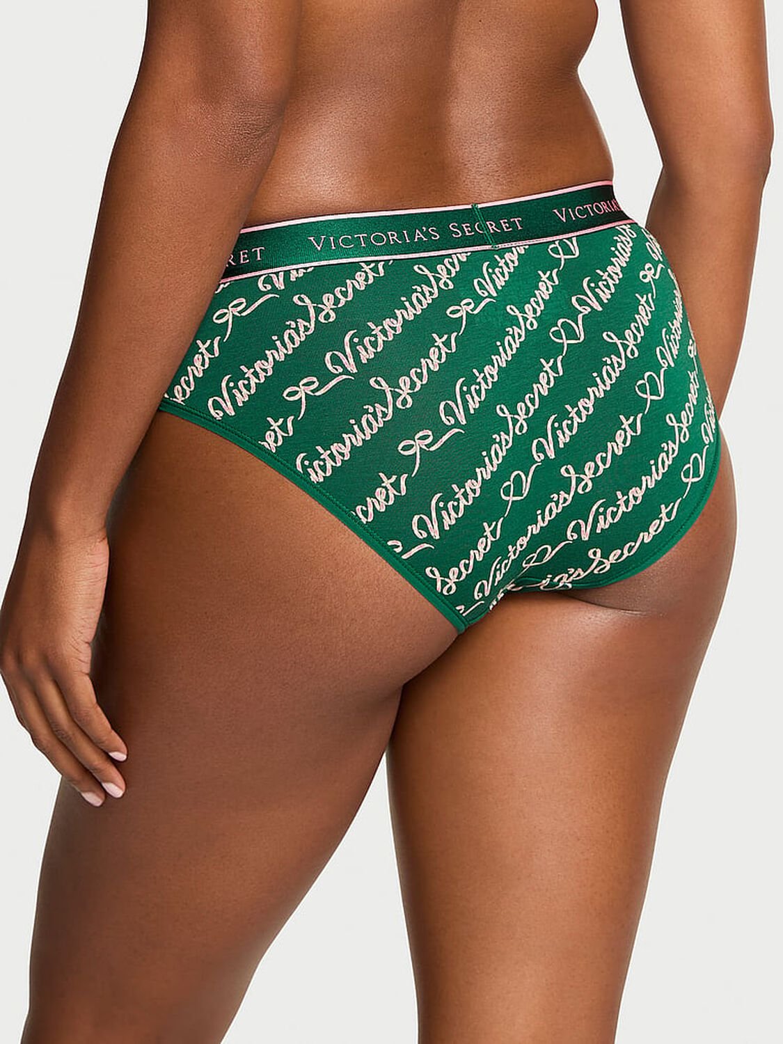 vs Cotton Logo Cotton Hiphugger Panty Clover Script 1 of 2 