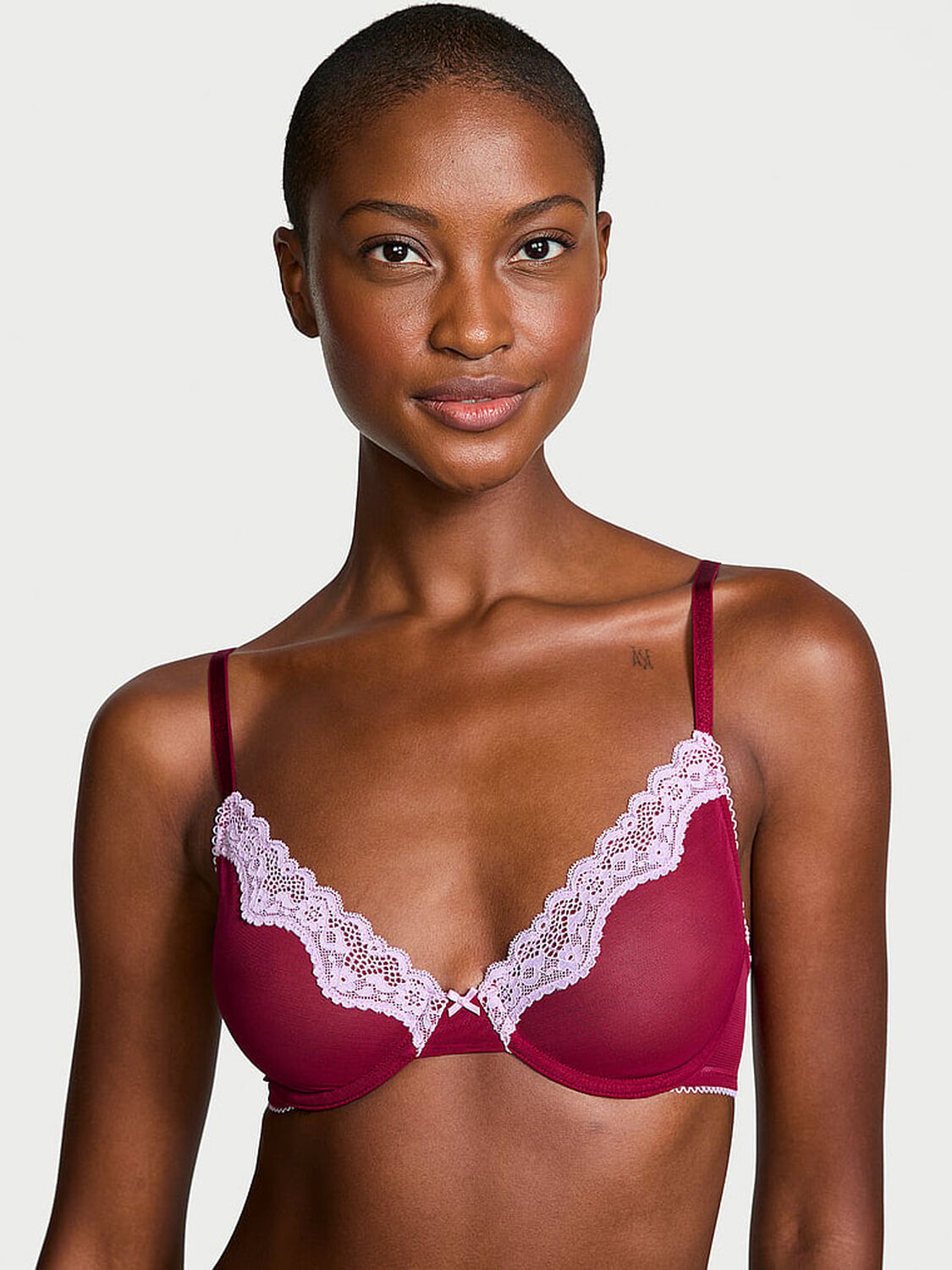 vs Victoria's Secret Tease Unlined Demi Bra Campari Red 1 of 4 