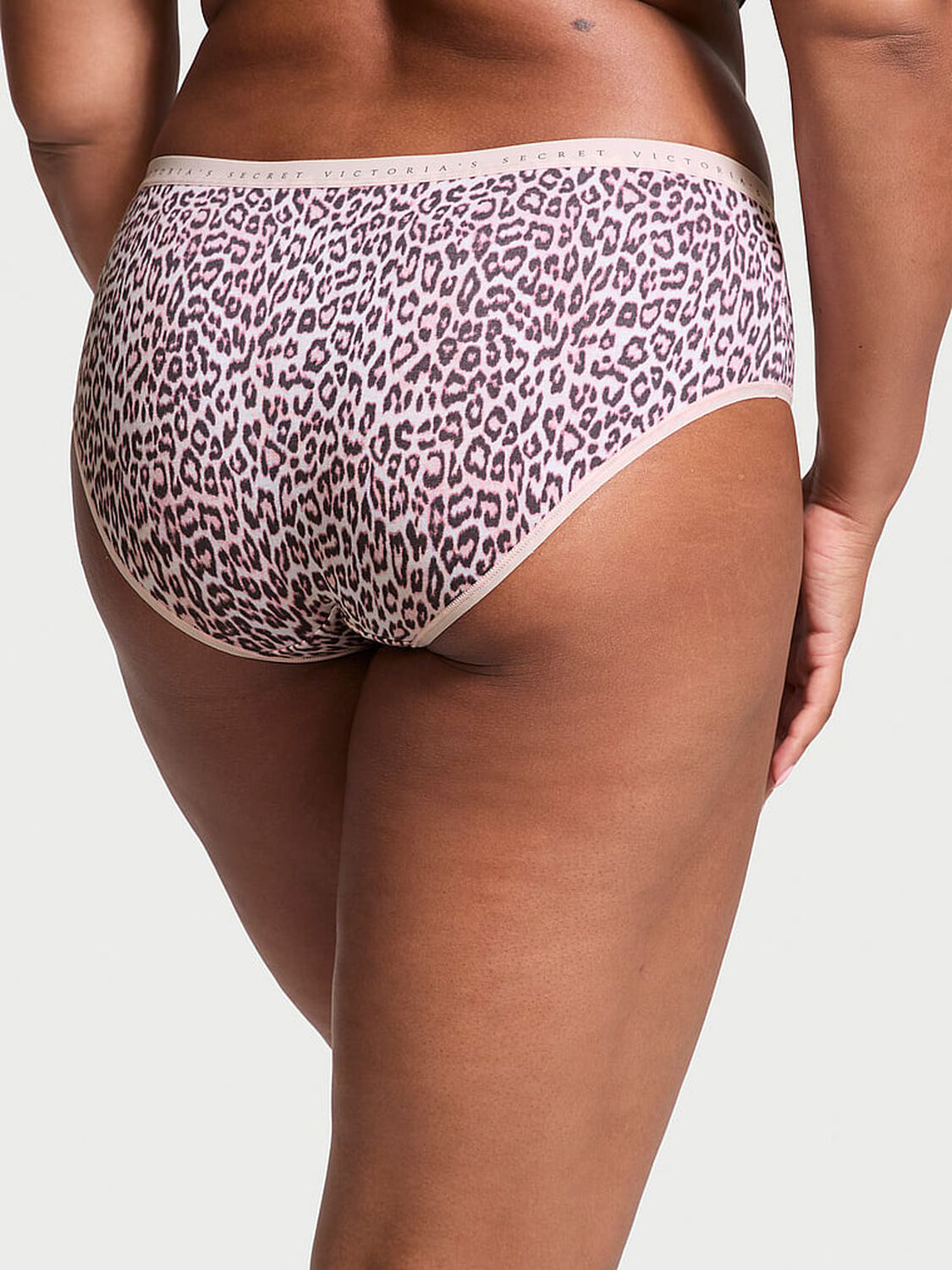 vs Victoria's Secret Stretch Cotton Hiphugger Panty Purest Pink Leopard 2 of 3 