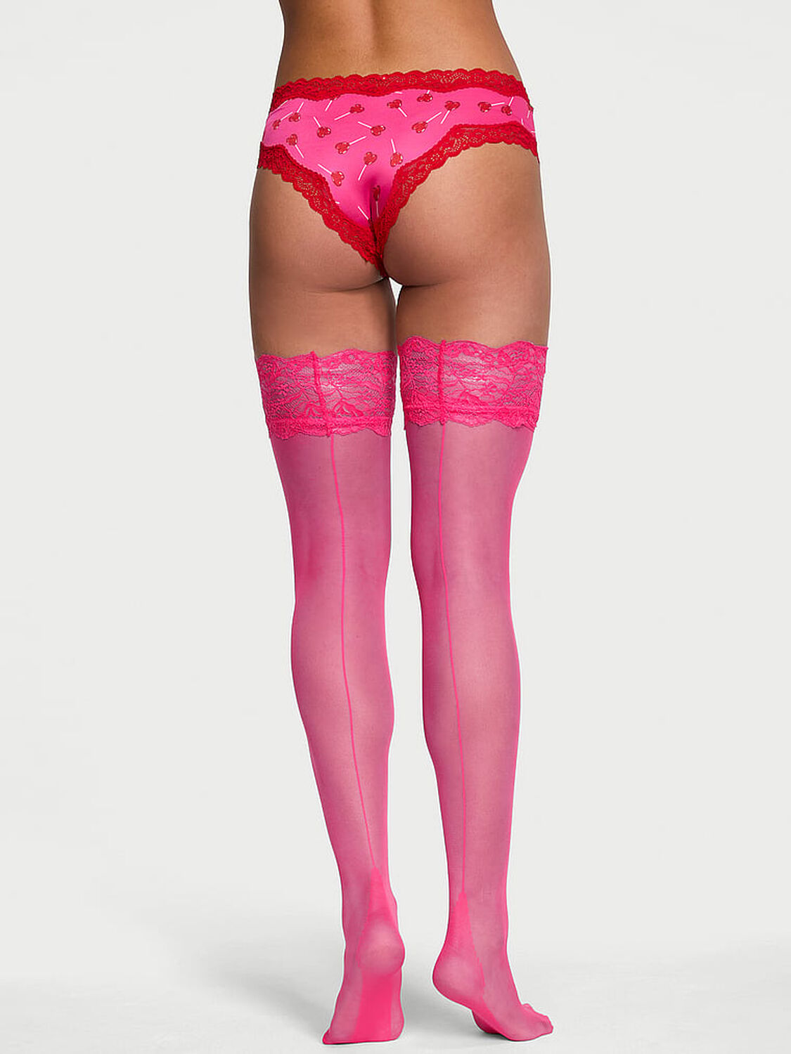vs Very Sexy Lace Top Thigh Highs Forever Pink 2 of 4 