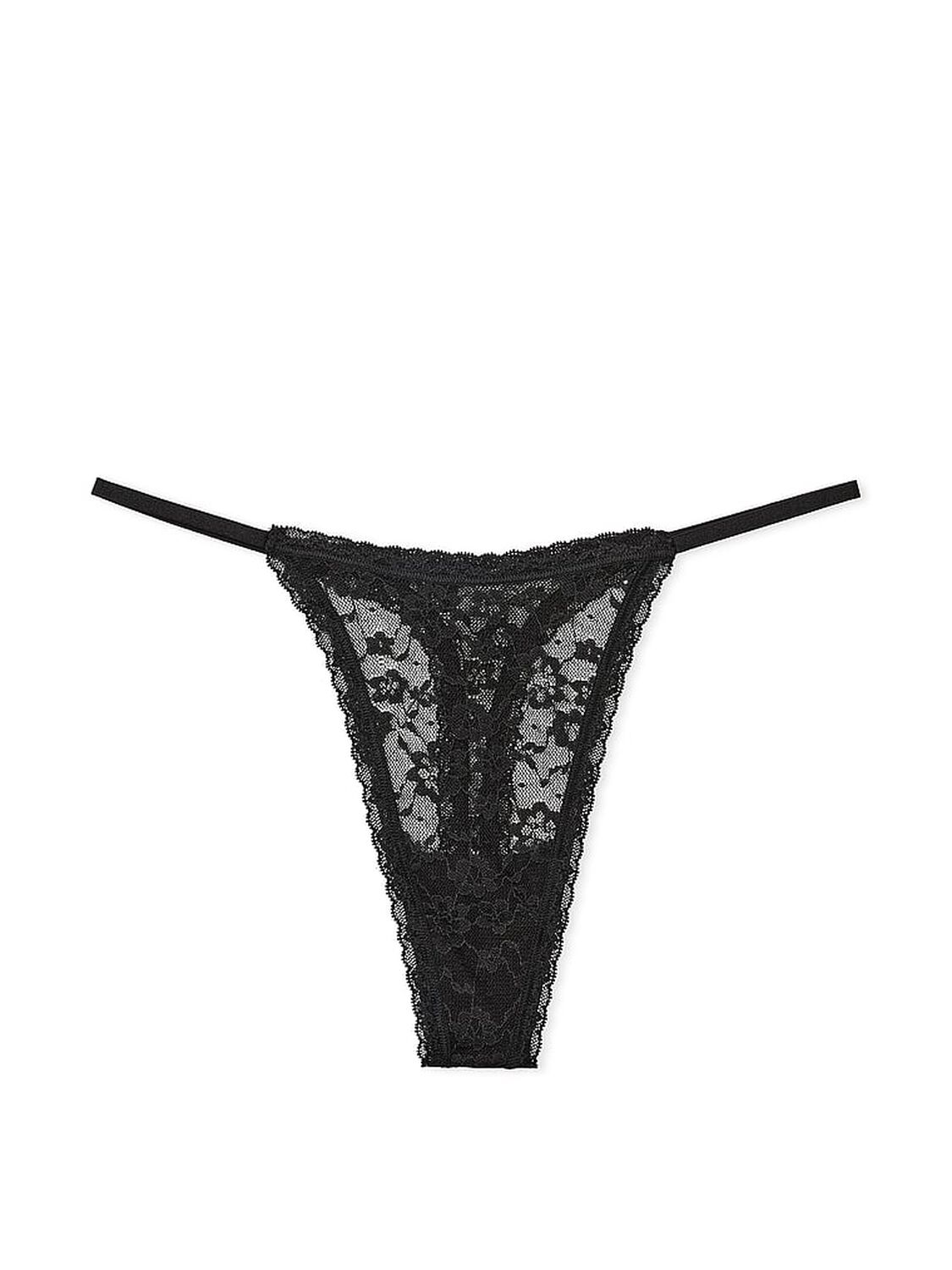 vs The Lacie Lace String Thong Panty Black 3 of 3 