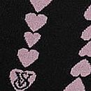 Seamless Heart Stripe Bikini Panty, Black Heart Stripes, swatch