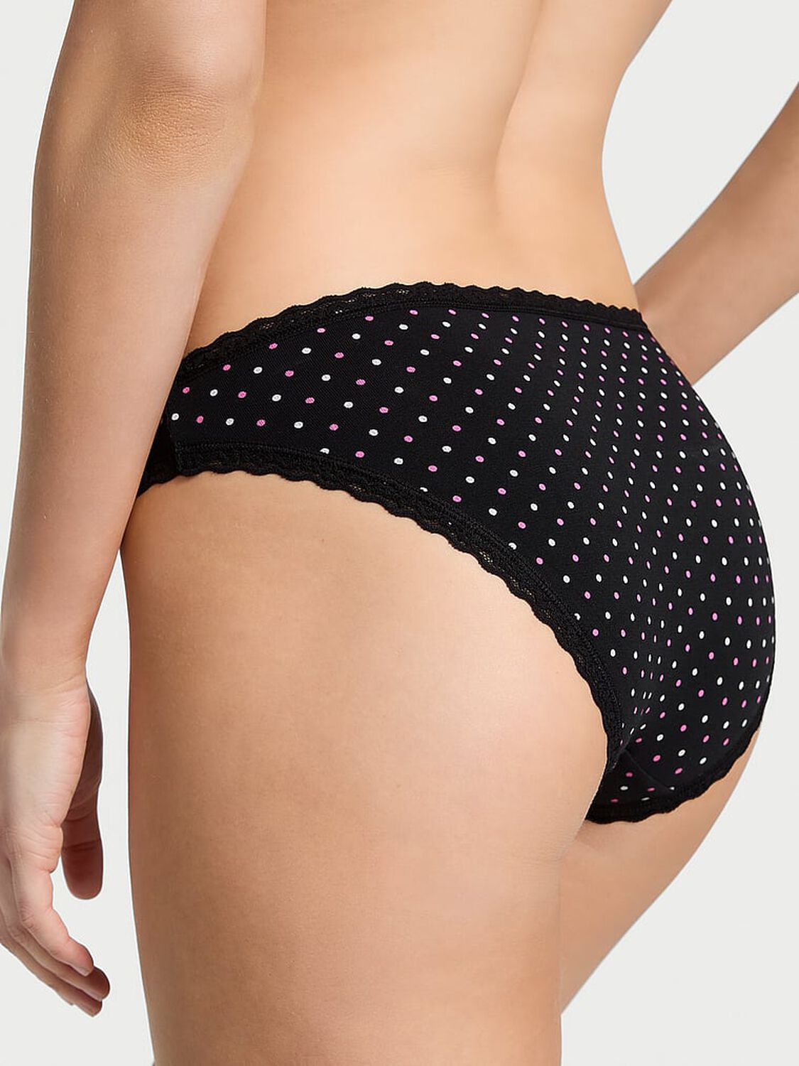 vs The Lacie Lace-Waist Bikini Panty Black Dots 2 of 3 