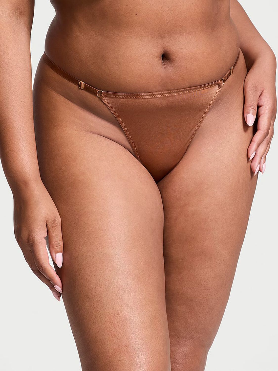 vs Very Sexy Hardware Adjustable V-String Panty Caramel 1 of 3 