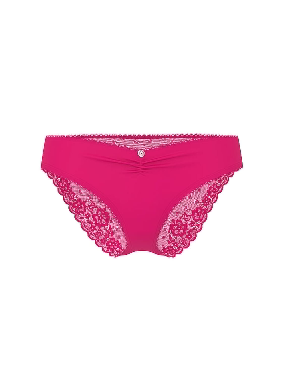 vs Victoria's Secret Stretch Cotton Heart Lace Hiphugger Panty Pop Pink 3 of 3 