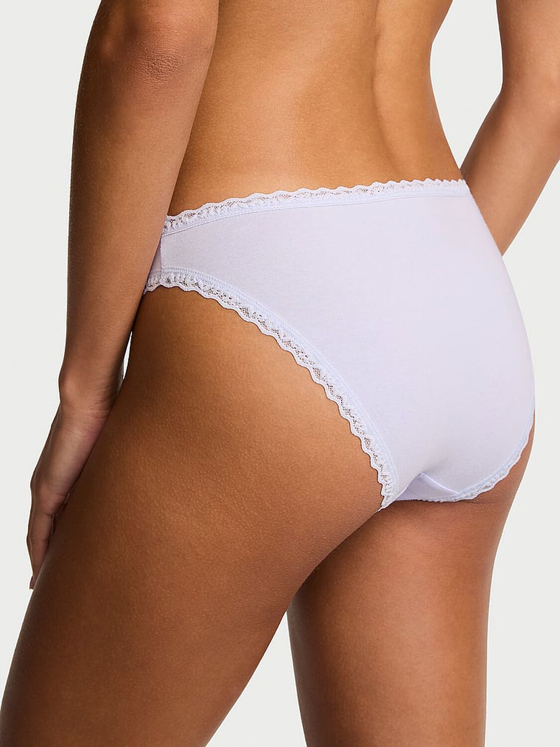 vs Lace Trim Cotton Lace-Waist Bikini Panty Belle Flower Fruit 2 of 3 