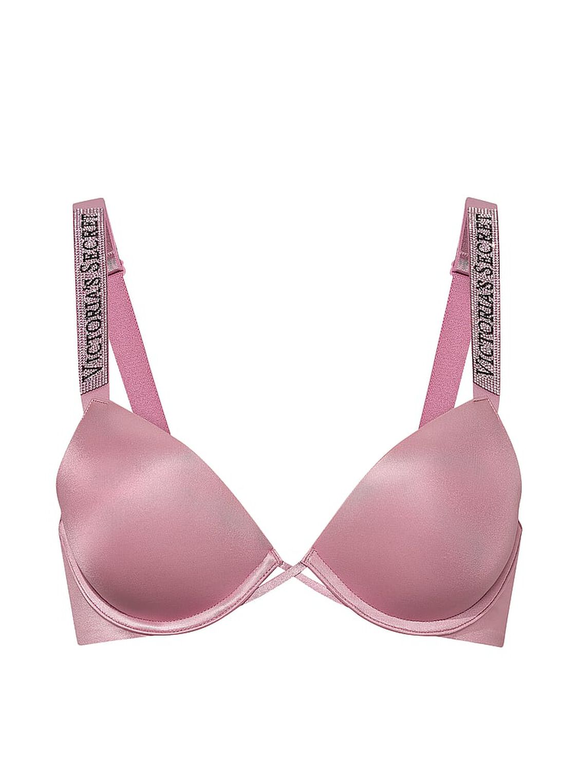 vs Very Sexy Logo Shine Strap Push-Up Bra Dusk Rose 3 of 4 