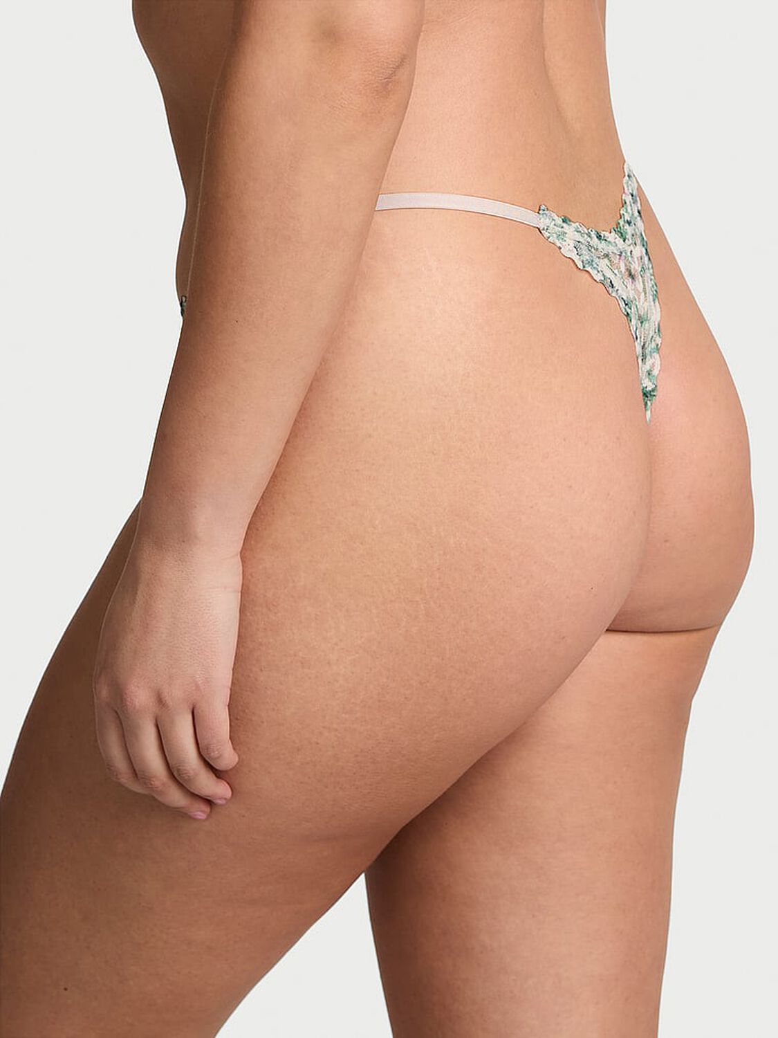 vs The Lacie Blossom Lace String Thong Panty White Summer Floral 2 of 3 
