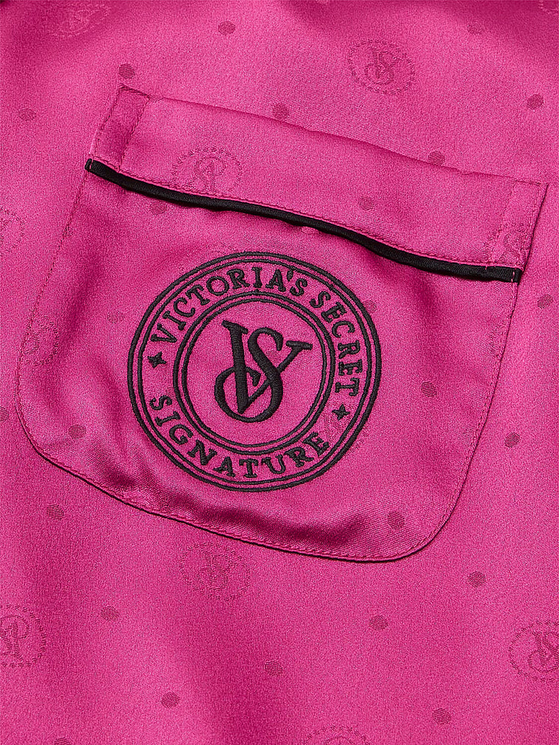 vs Victoria's Secret Satin Long Pajama Set Luscious Rose 4 of 4 