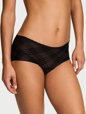 No-Show Plaid Mesh Boyshort Panty