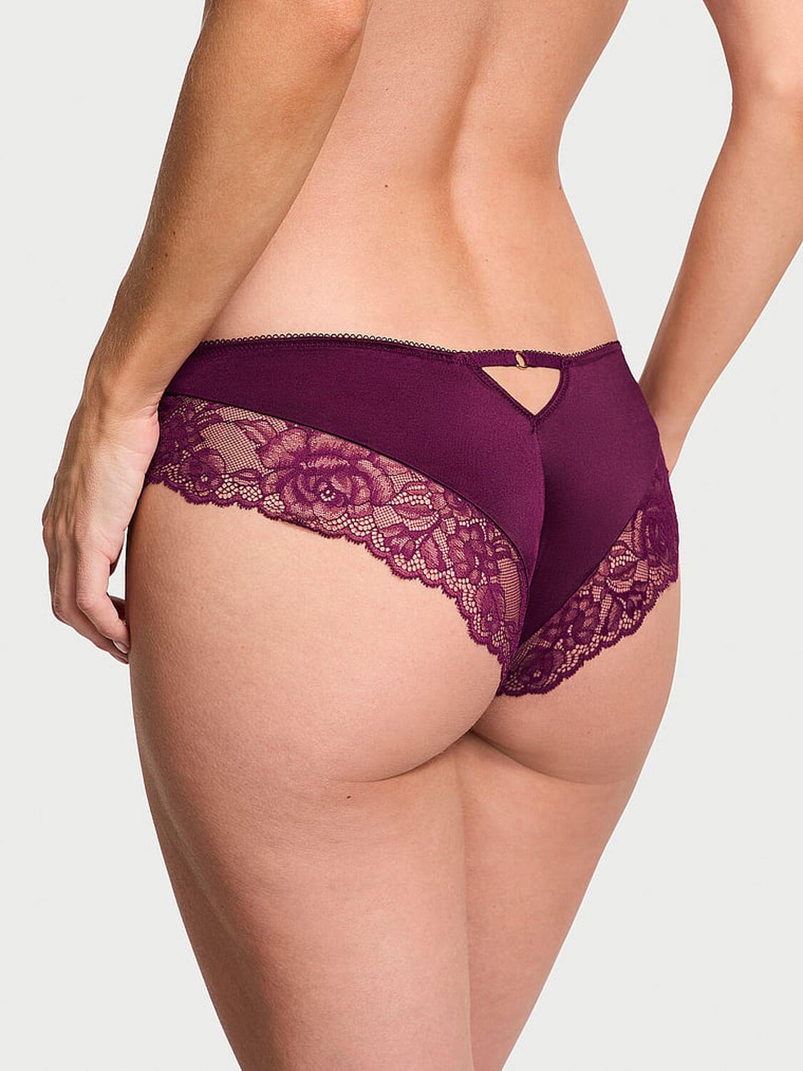 vs Very Sexy Rose Lace-Trim High-Leg Cheeky Panty 2 of 3 