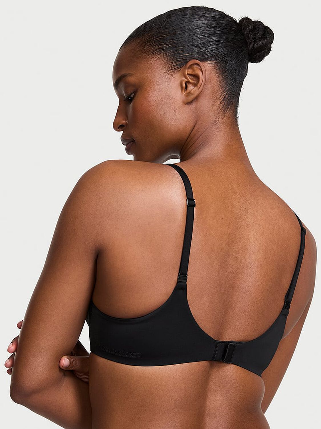 vs Body By Victoria FlexFactor Lightly Lined Plunge Demi Bra Black 4 of 4 