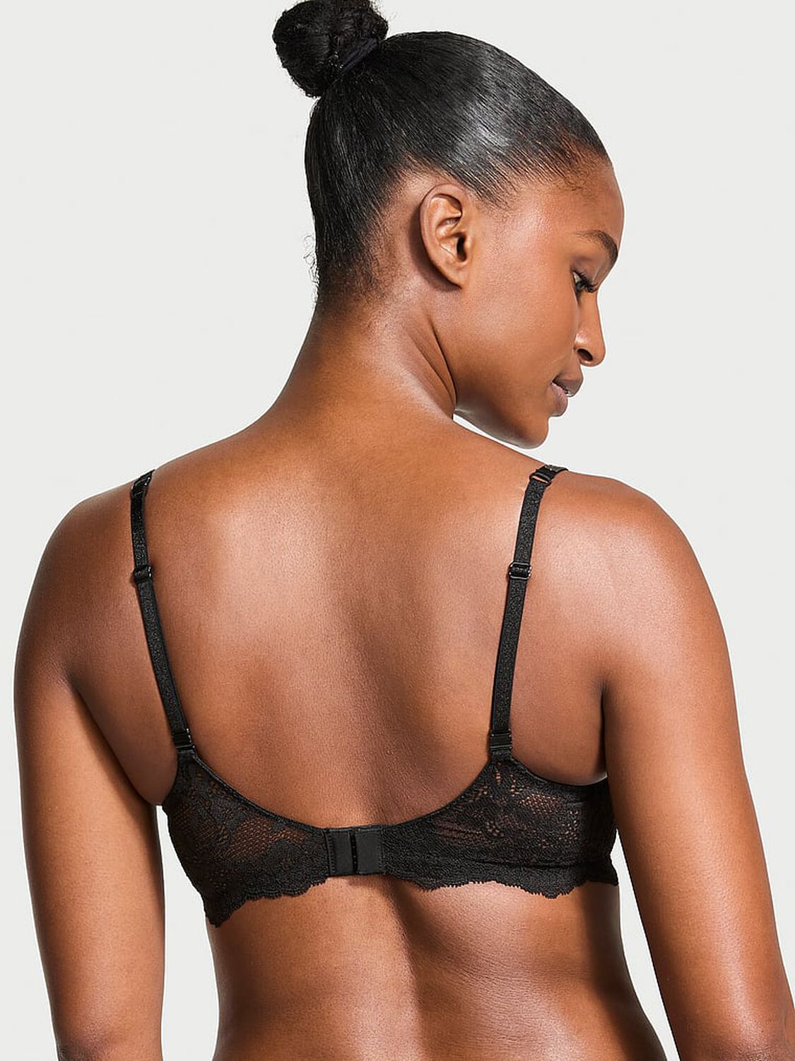 vs Dream Angels Wicked Twinkle Strap Unlined Lace Balconette Bra Black 2 of 4 