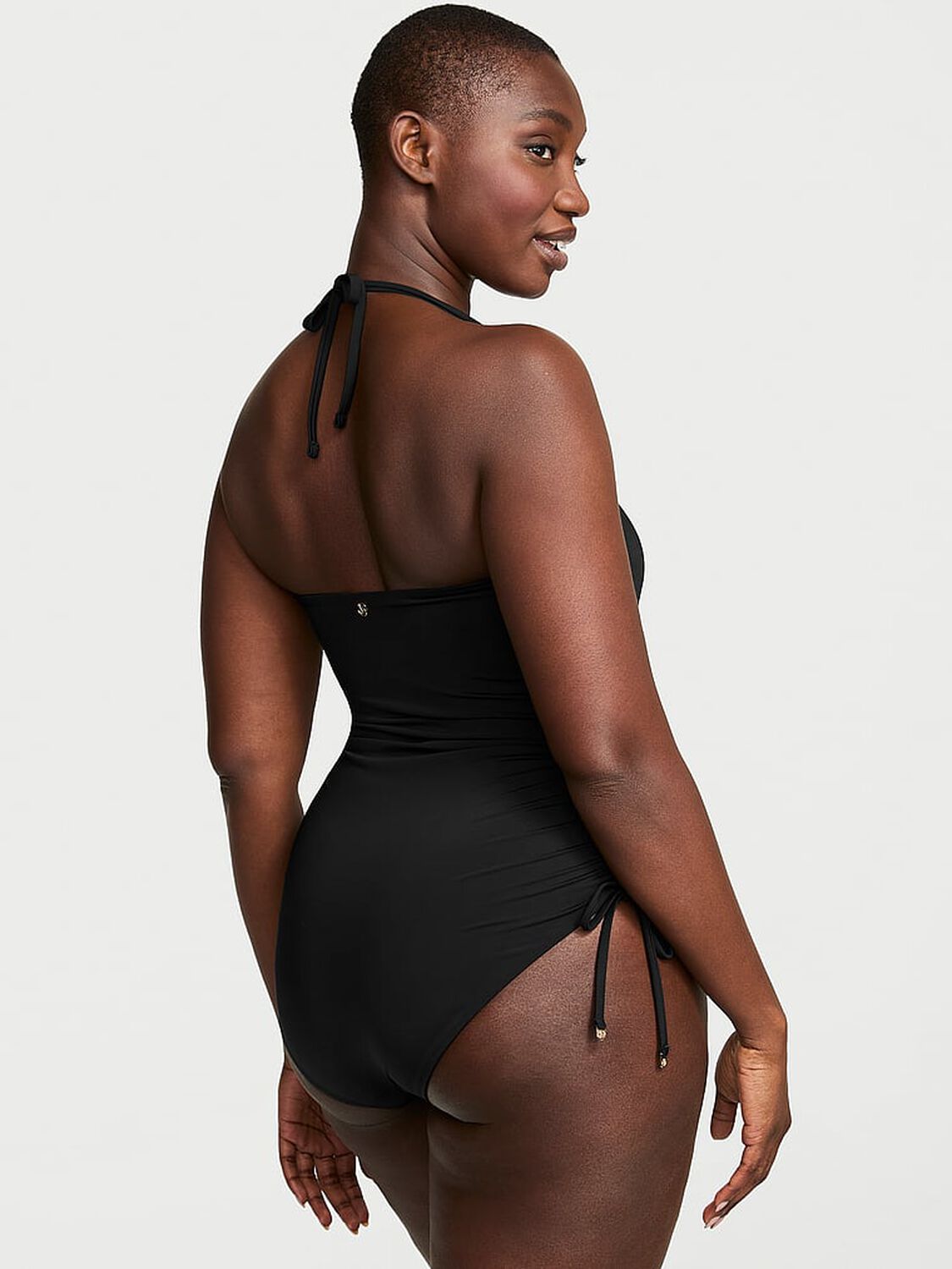 vs Victoria's Secret Swim Essential Strapless Ruched One-Piece Swimsuit Pure Black 2 of 3 