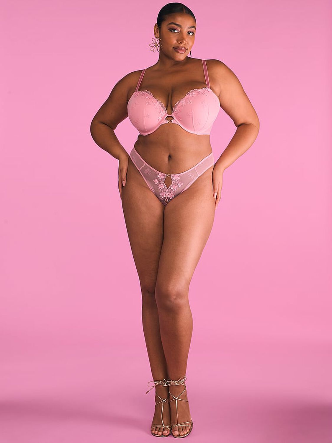 vs Dream Angels Pretty Petals Push-Up Bra Pink Hope 4 of 5 