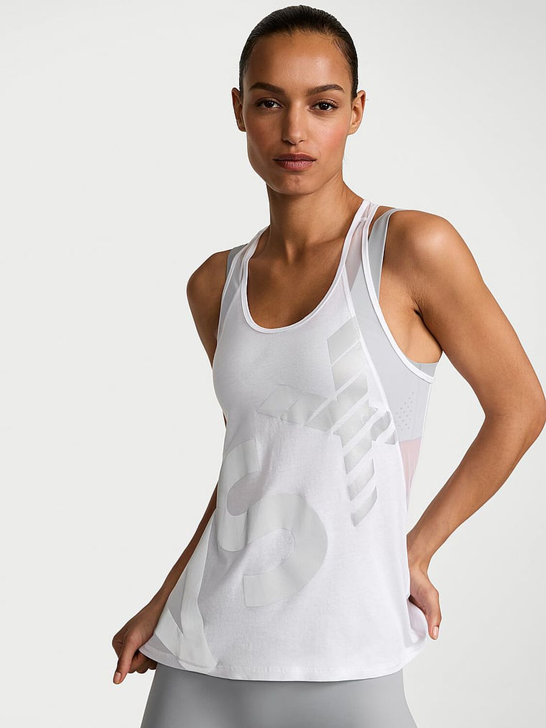 vs Vsx VSX Pima Cotton Jersey Racerback Tank Vs White 1 of 2 