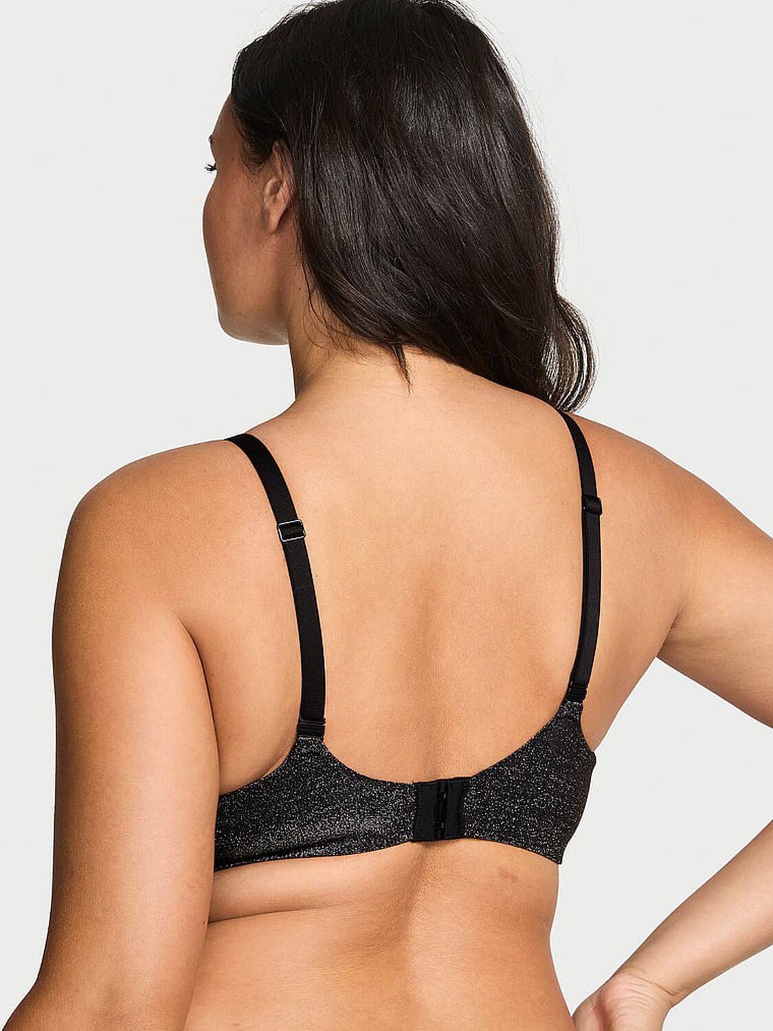 vs Body By Victoria Shimmer Lightly Lined Full-Coverage Bra Black 2 of 2 
